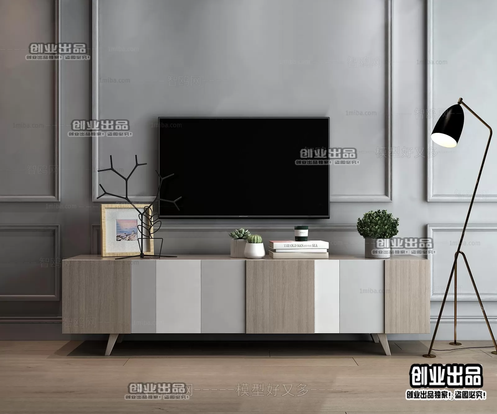 CABINET TV – A110 – FURNITURE 3D MODELS 2022 (VRAY)