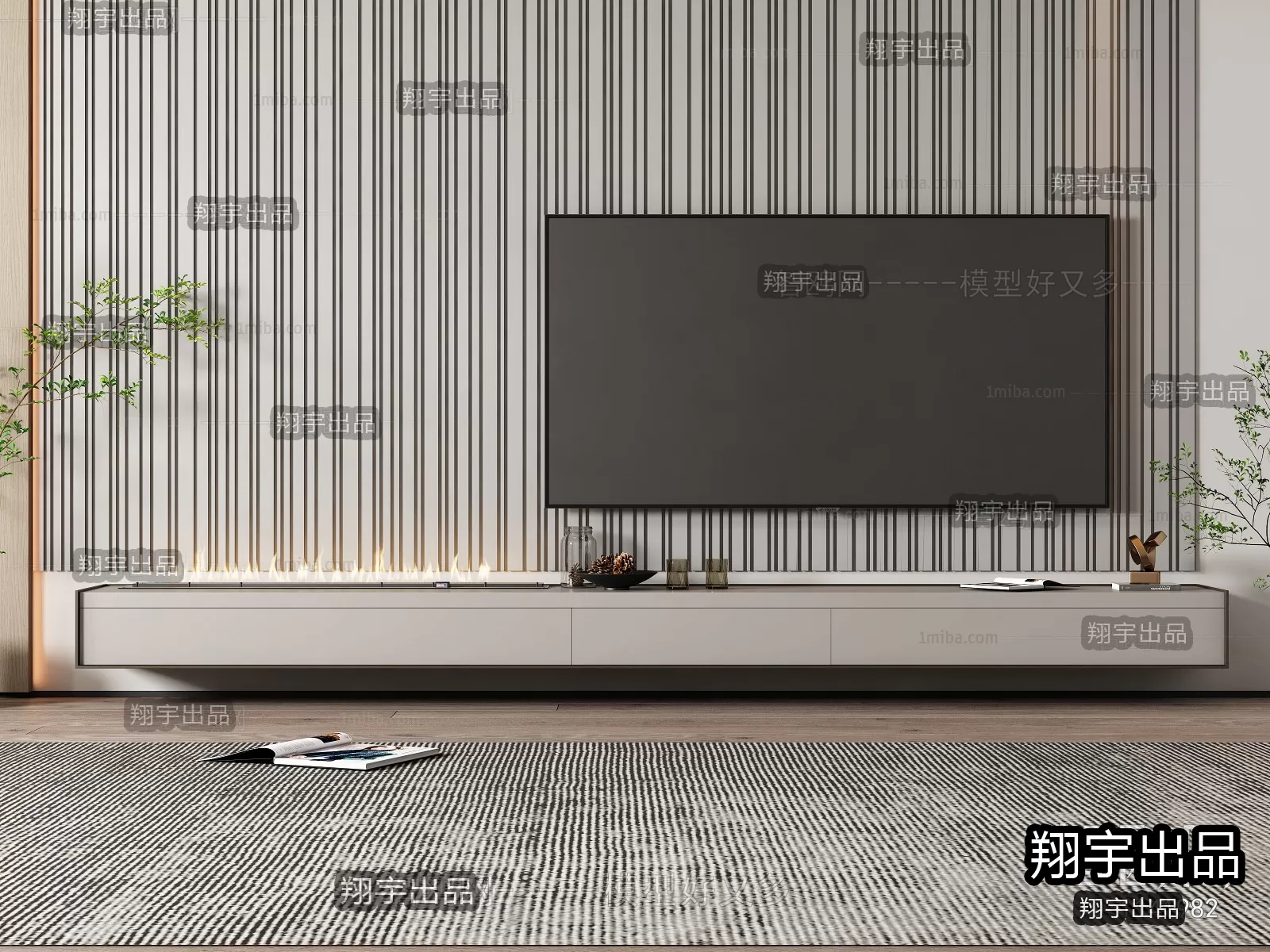 CABINET TV – A12 – FURNITURE 3D MODELS 2022 (VRAY)