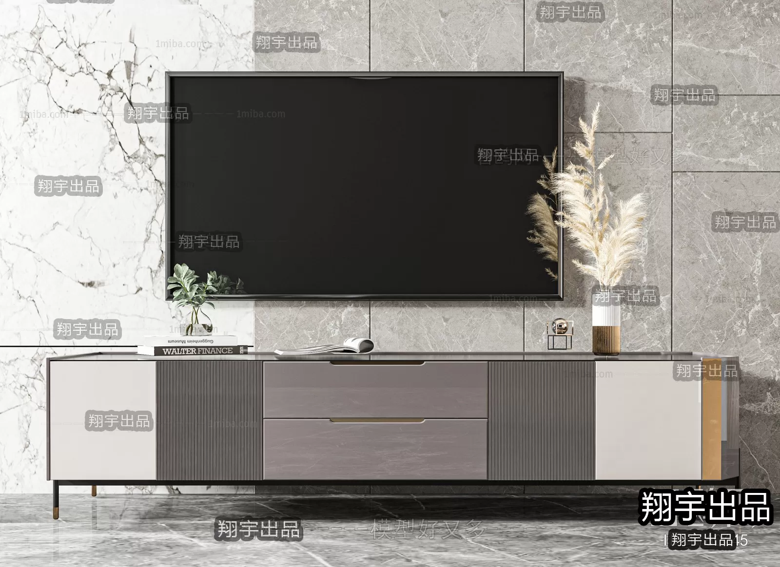 CABINET TV – A15 – FURNITURE 3D MODELS 2022 (VRAY)