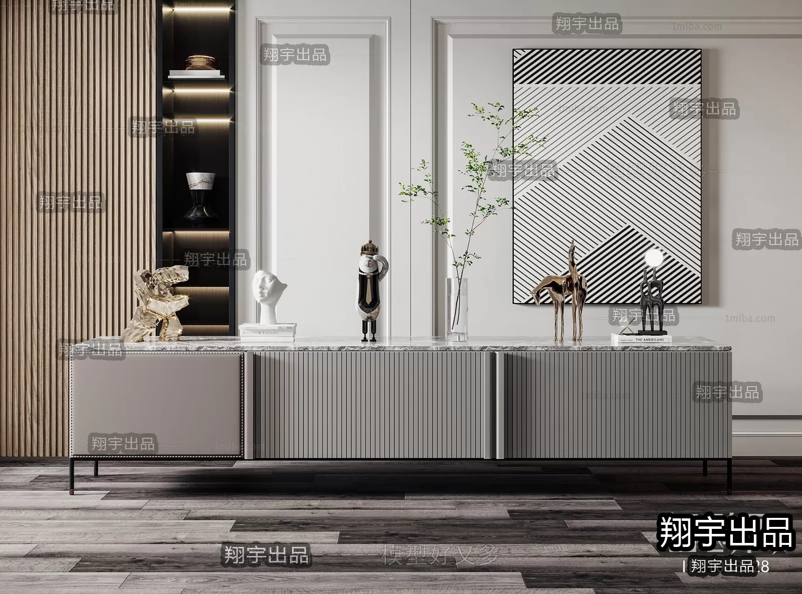 CABINET TV – A19 – FURNITURE 3D MODELS 2022 (VRAY)