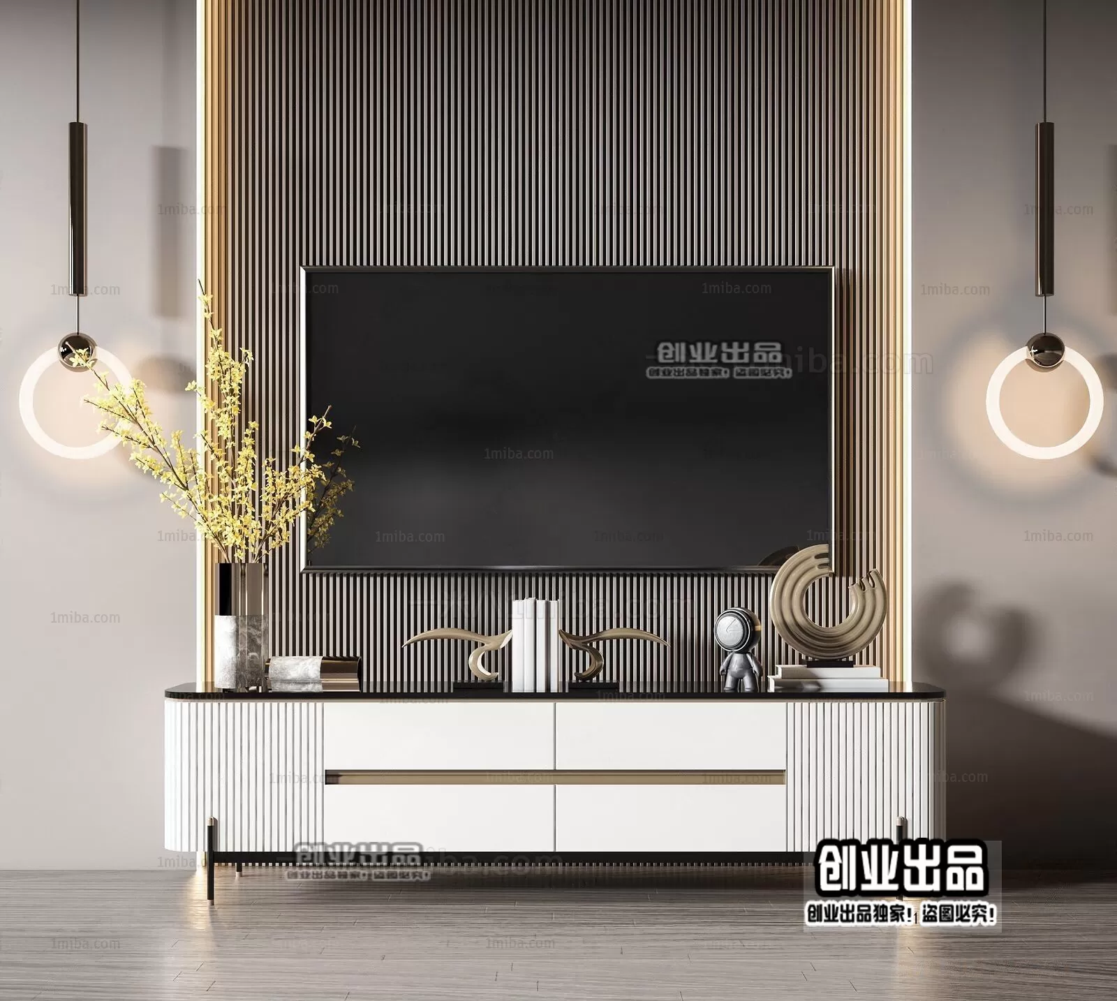 CABINET TV – A21 – FURNITURE 3D MODELS 2022 (VRAY)