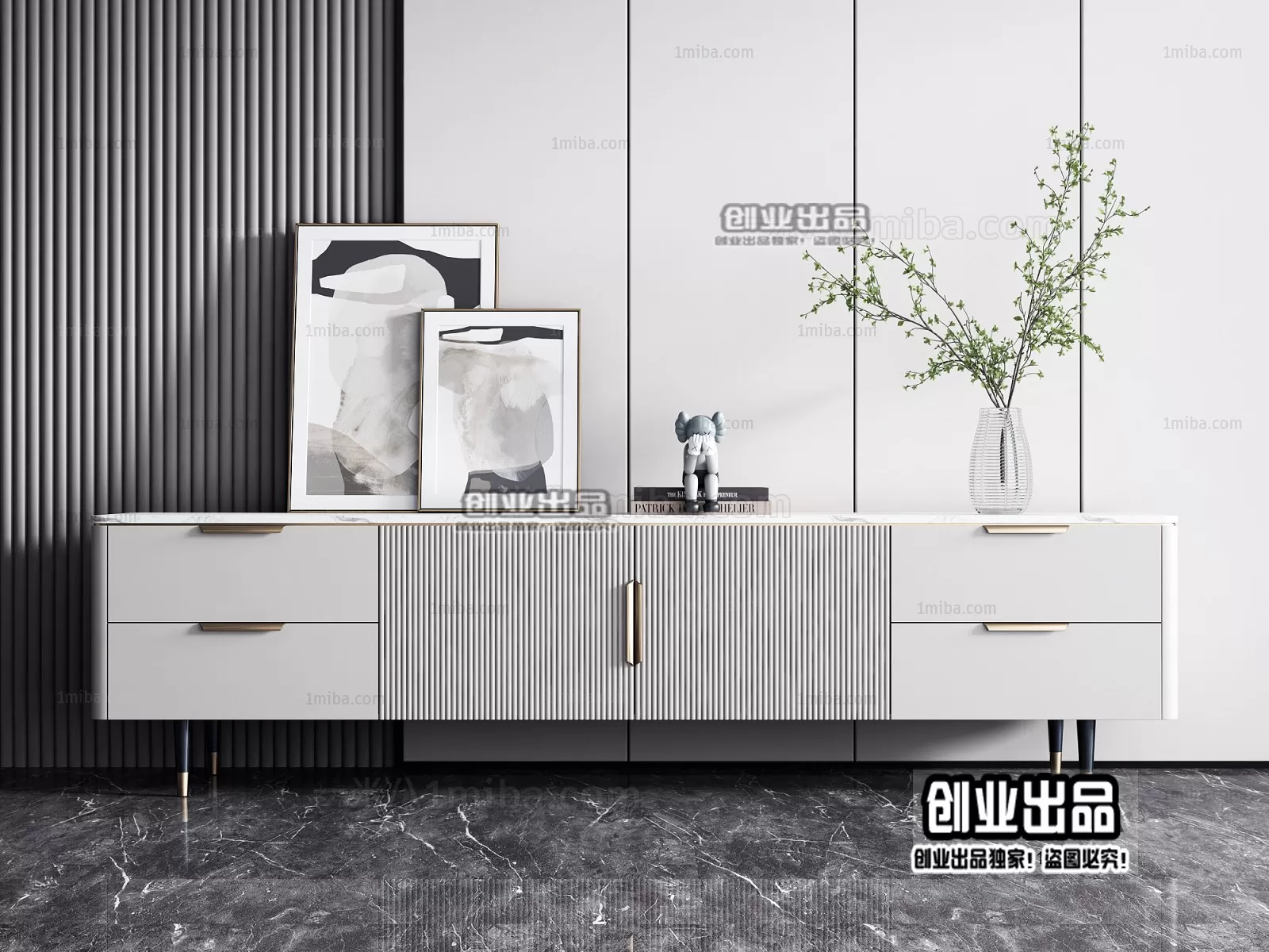 CABINET TV – A24 – FURNITURE 3D MODELS 2022 (VRAY)