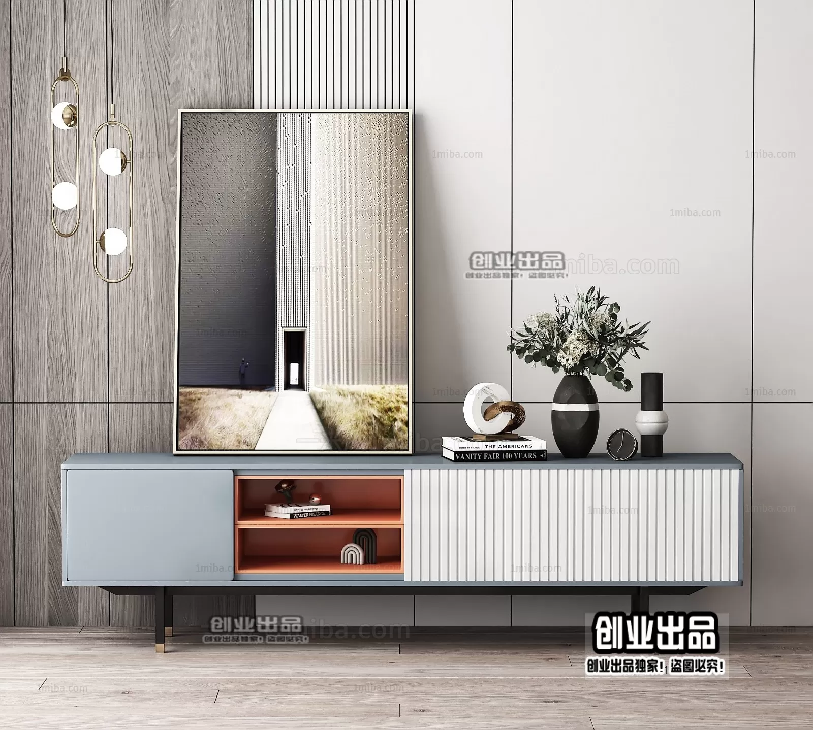 CABINET TV – A25 – FURNITURE 3D MODELS 2022 (VRAY)