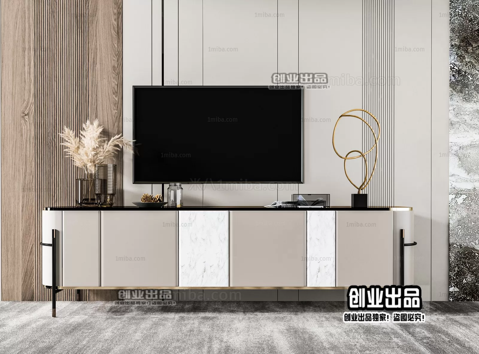 CABINET TV – A29 – FURNITURE 3D MODELS 2022 (VRAY)