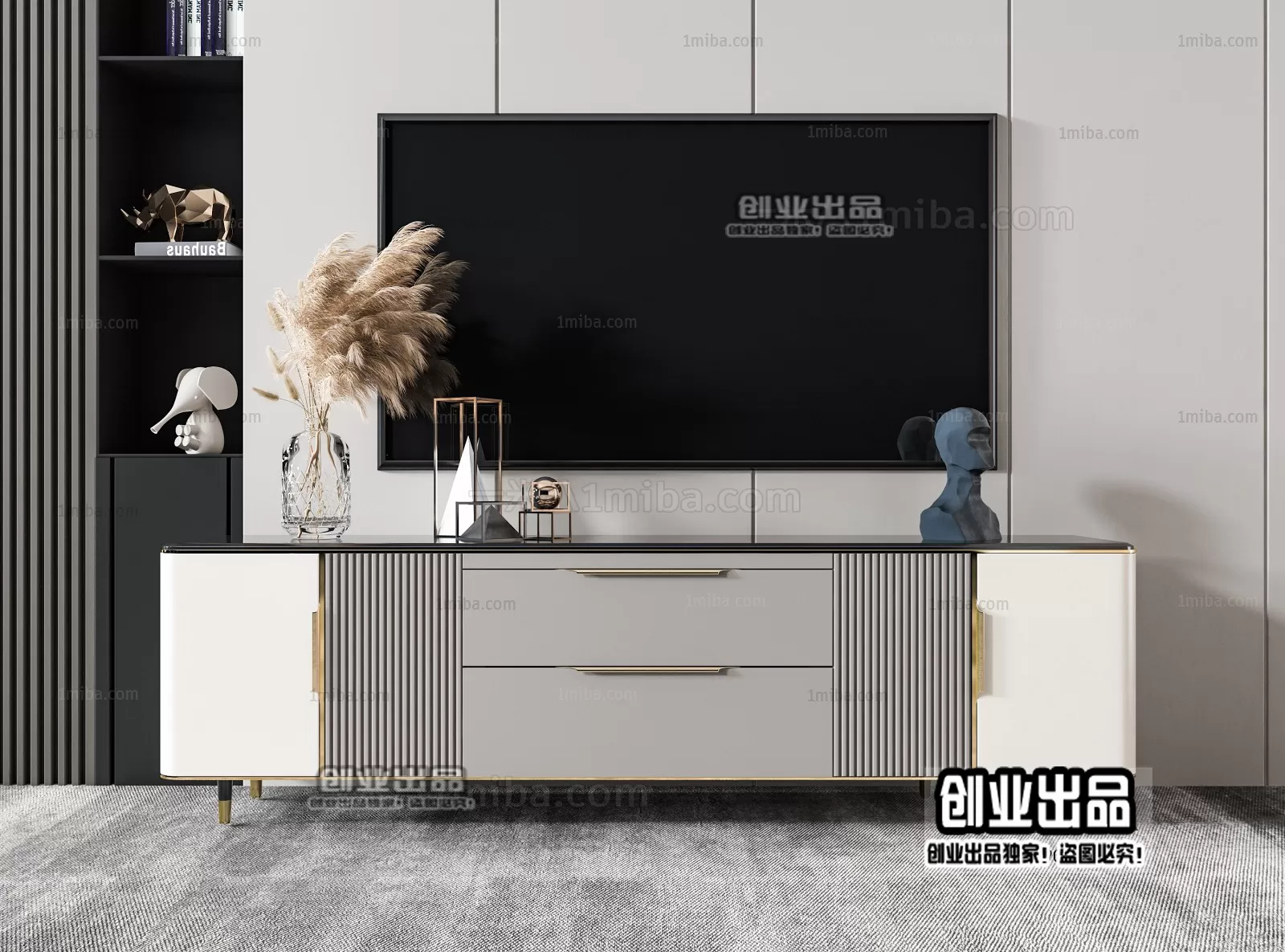 CABINET TV – A30 – FURNITURE 3D MODELS 2022 (VRAY)