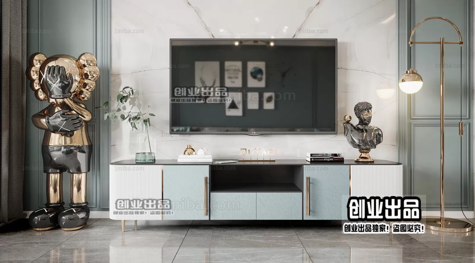 CABINET TV – A31 – FURNITURE 3D MODELS 2022 (VRAY)