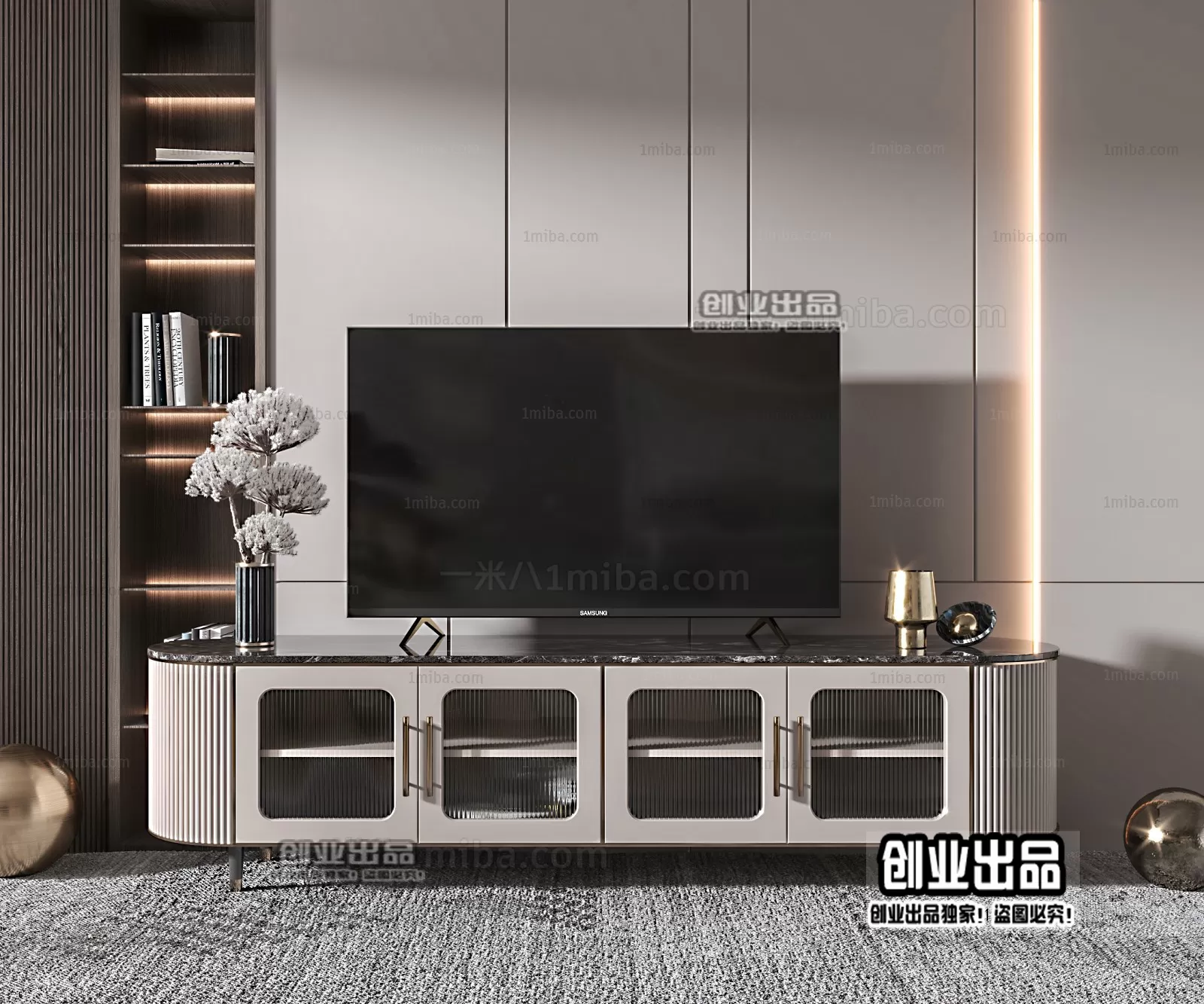 CABINET TV – A32 – FURNITURE 3D MODELS 2022 (VRAY)