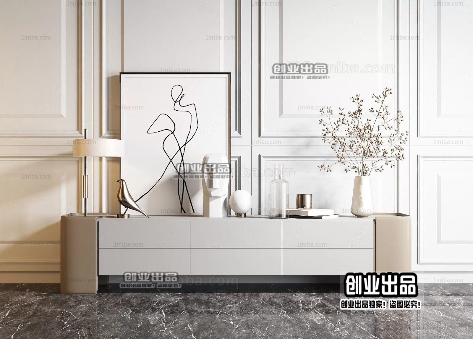 CABINET TV – A33 – FURNITURE 3D MODELS 2022 (VRAY)