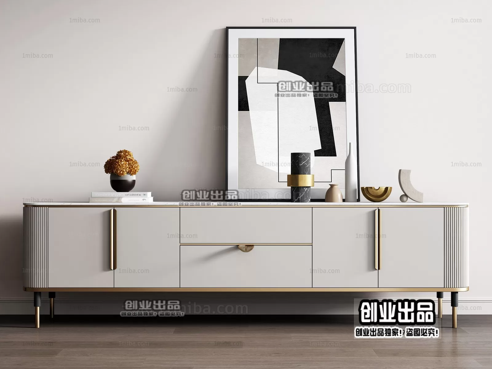 CABINET TV – A34 – FURNITURE 3D MODELS 2022 (VRAY)