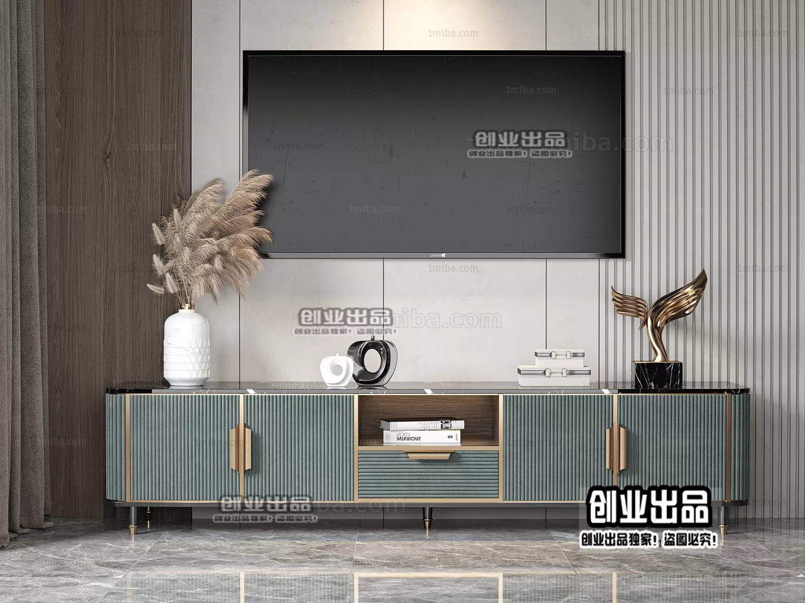 CABINET TV – A35 – FURNITURE 3D MODELS 2022 (VRAY)