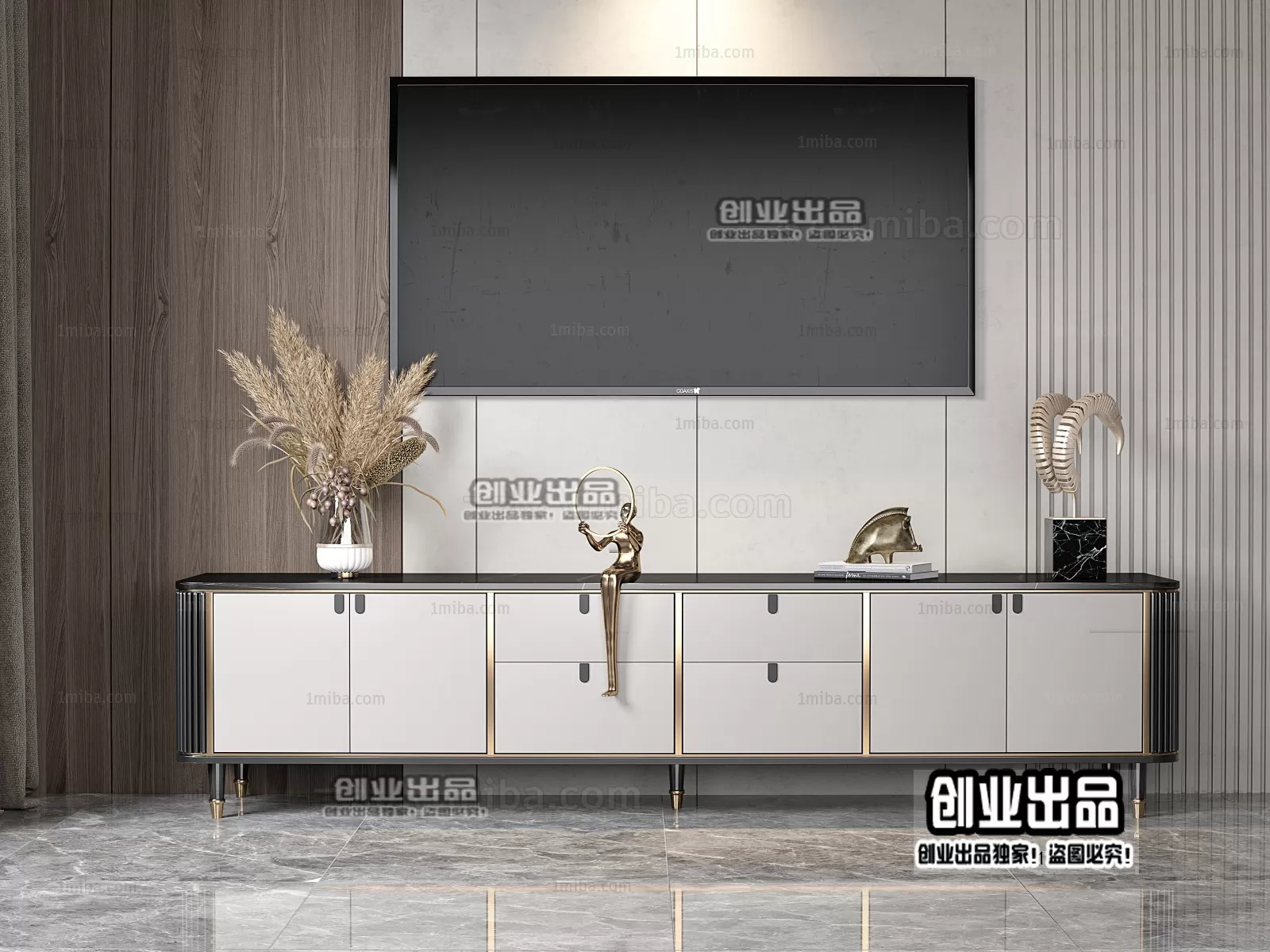 CABINET TV – A36 – FURNITURE 3D MODELS 2022 (VRAY)