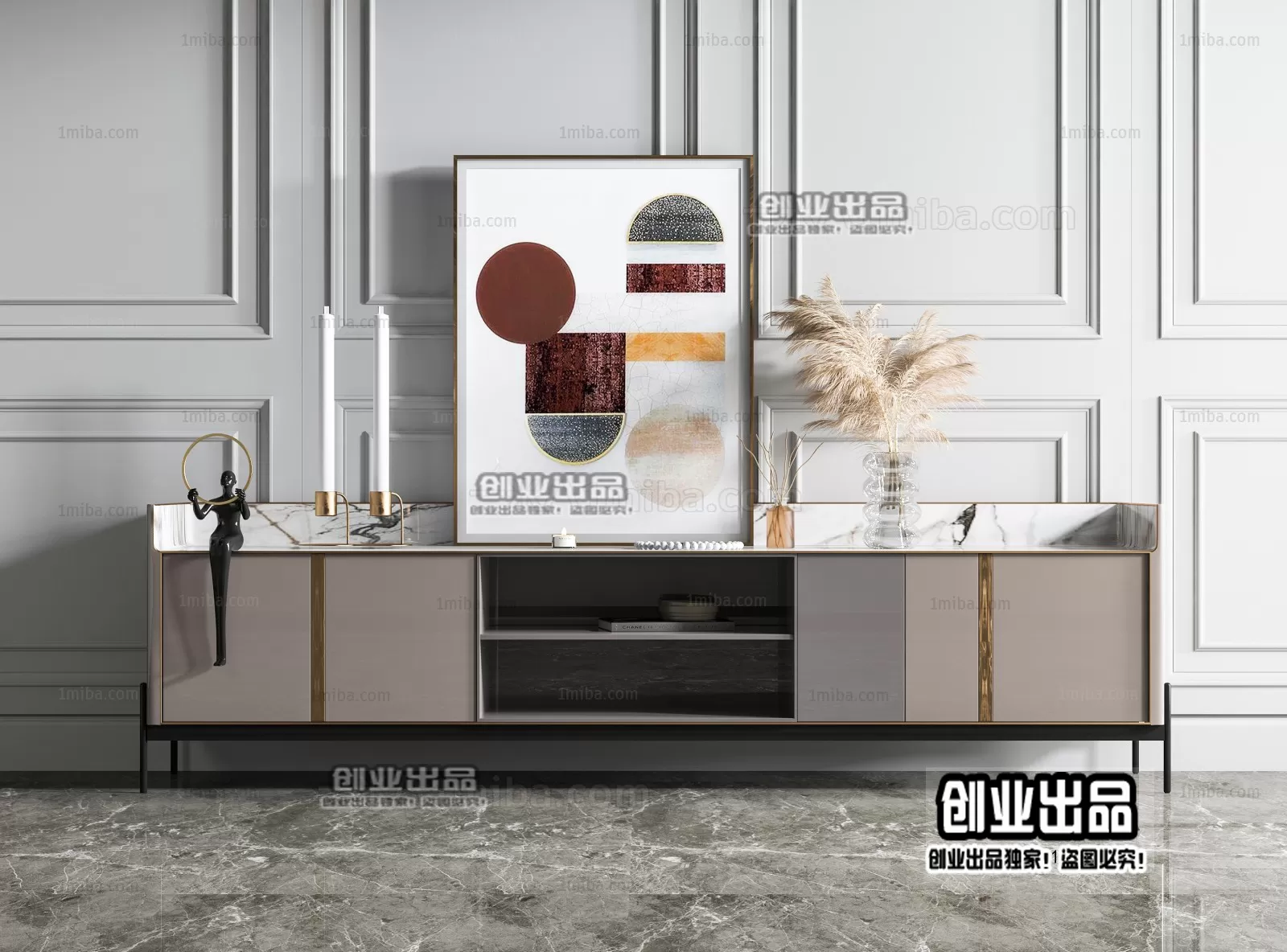 CABINET TV – A37 – FURNITURE 3D MODELS 2022 (VRAY)