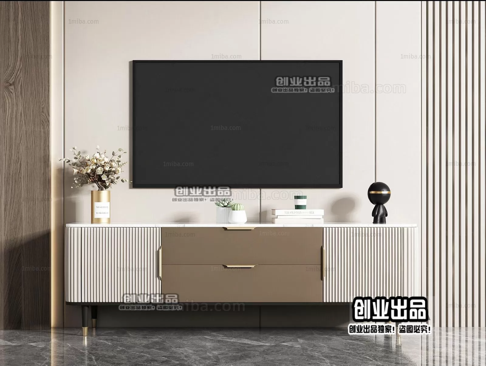 CABINET TV – A40 – FURNITURE 3D MODELS 2022 (VRAY)