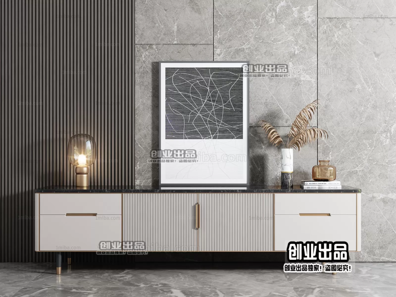 CABINET TV – A45 – FURNITURE 3D MODELS 2022 (VRAY)