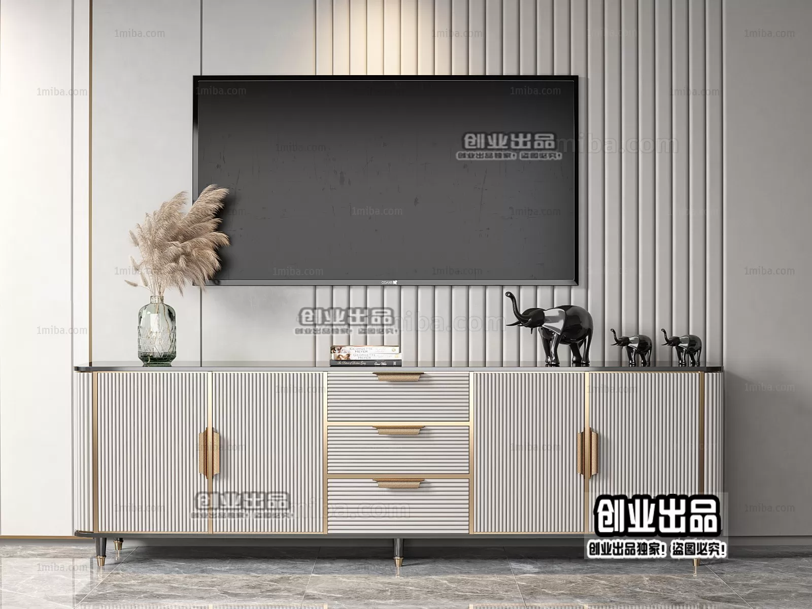 CABINET TV – A50 – FURNITURE 3D MODELS 2022 (VRAY)