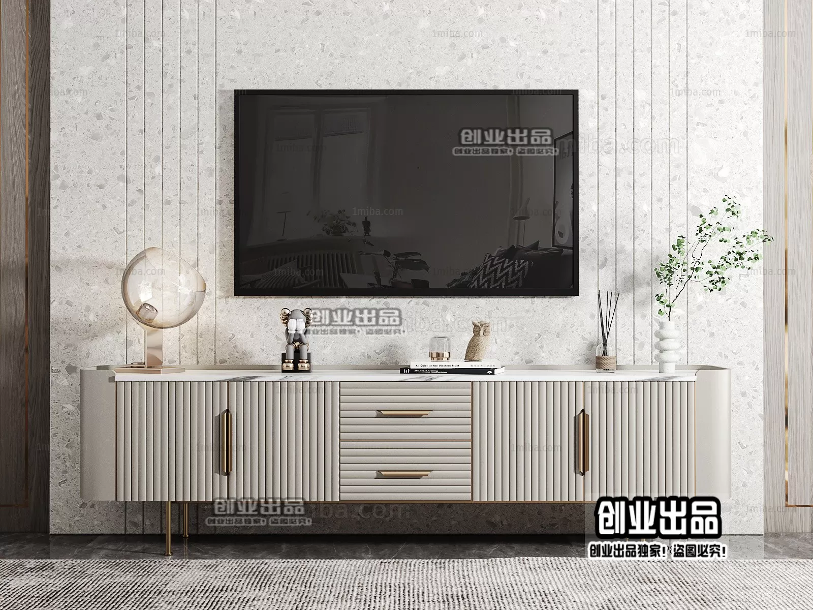 CABINET TV – A53 – FURNITURE 3D MODELS 2022 (VRAY)