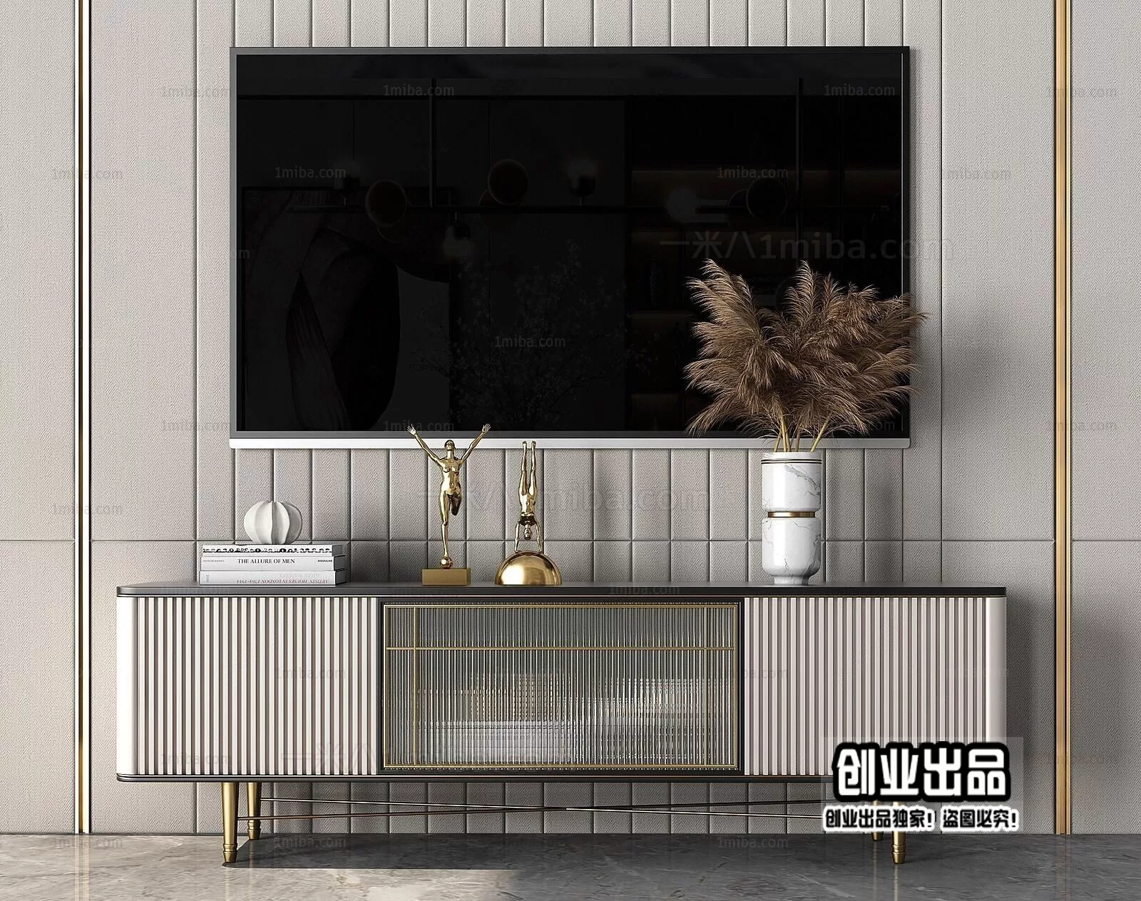 CABINET TV – A55 – FURNITURE 3D MODELS 2022 (VRAY)