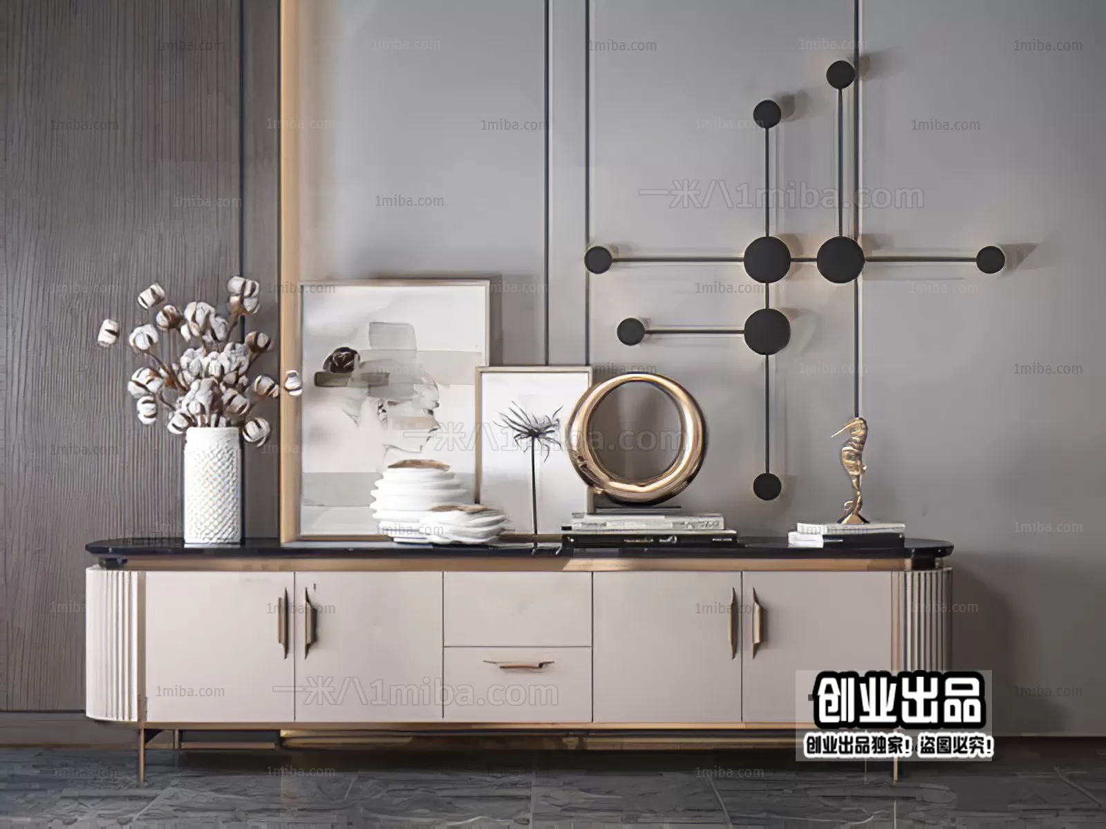 CABINET TV – A56 – FURNITURE 3D MODELS 2022 (VRAY)