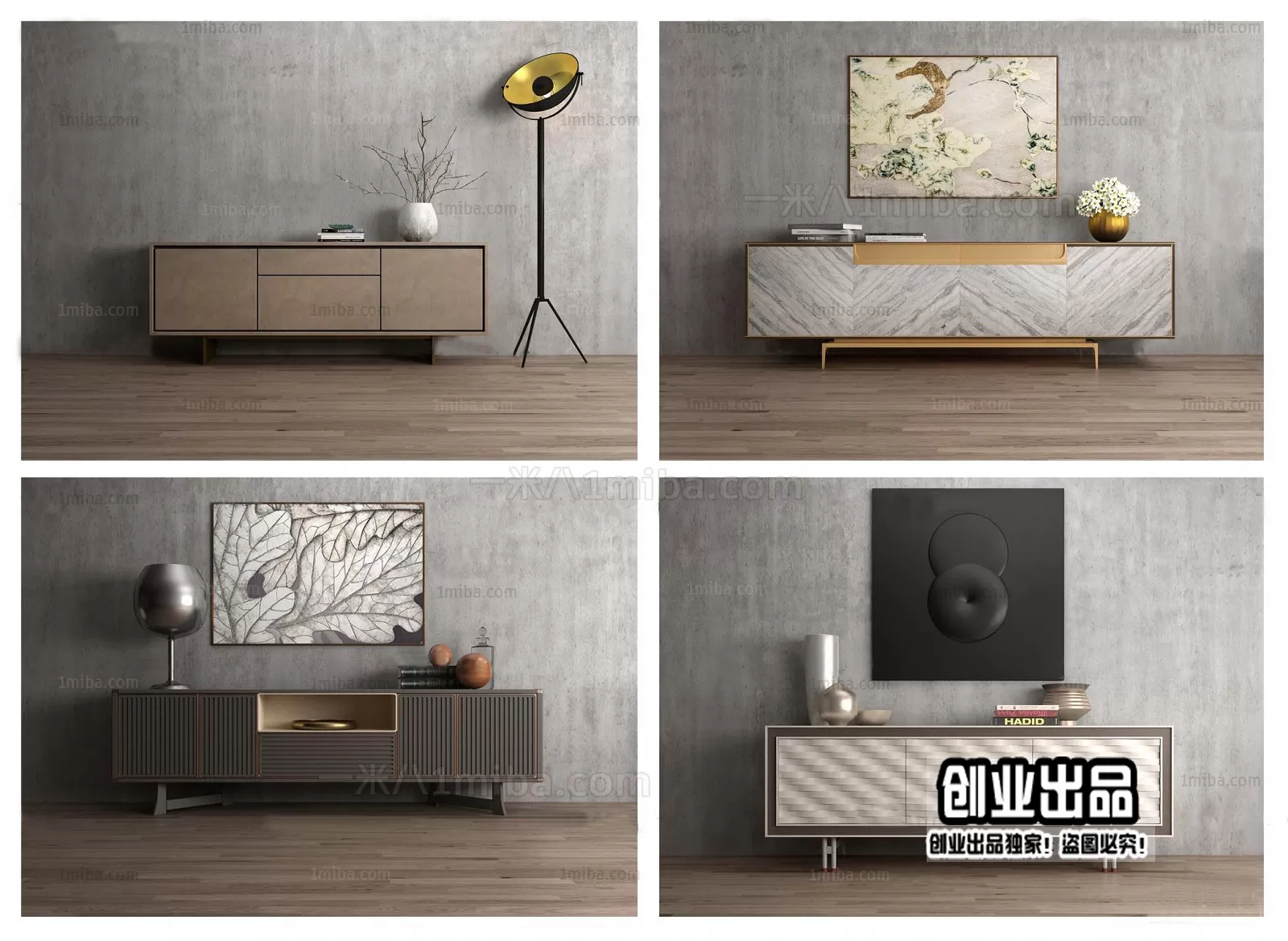 CABINET TV – A57 – FURNITURE 3D MODELS 2022 (VRAY)