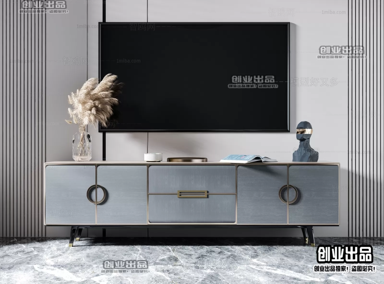 CABINET TV – A60 – FURNITURE 3D MODELS 2022 (VRAY)