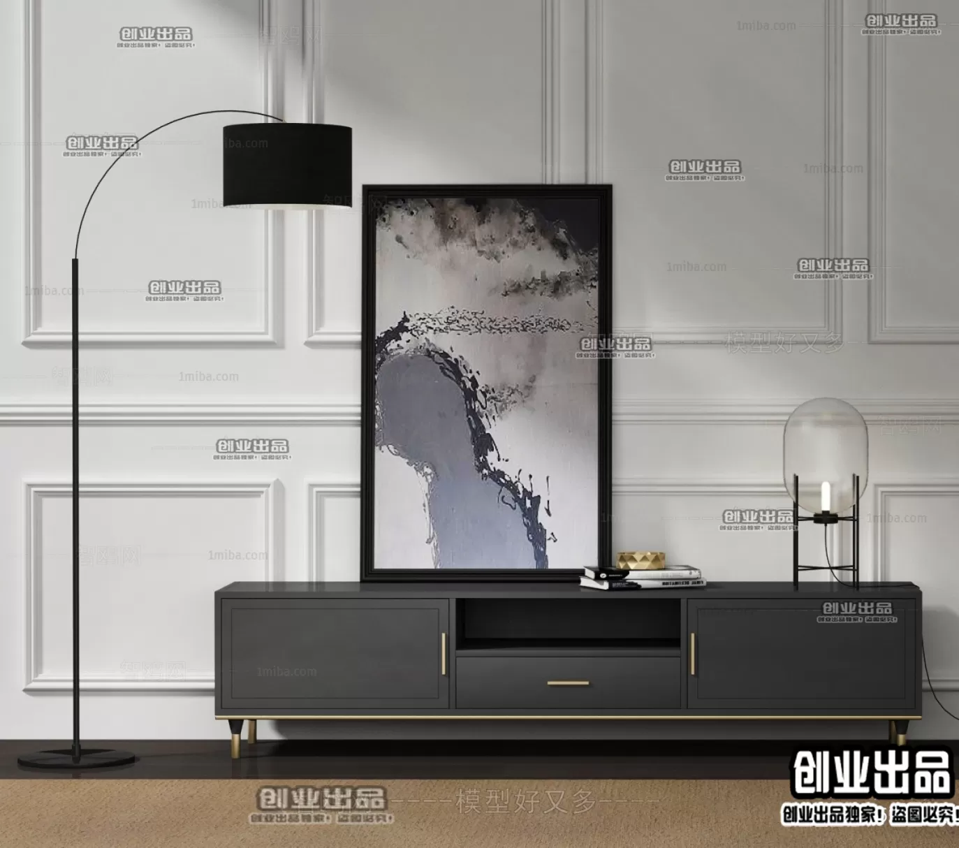 CABINET TV – A65 – FURNITURE 3D MODELS 2022 (VRAY)