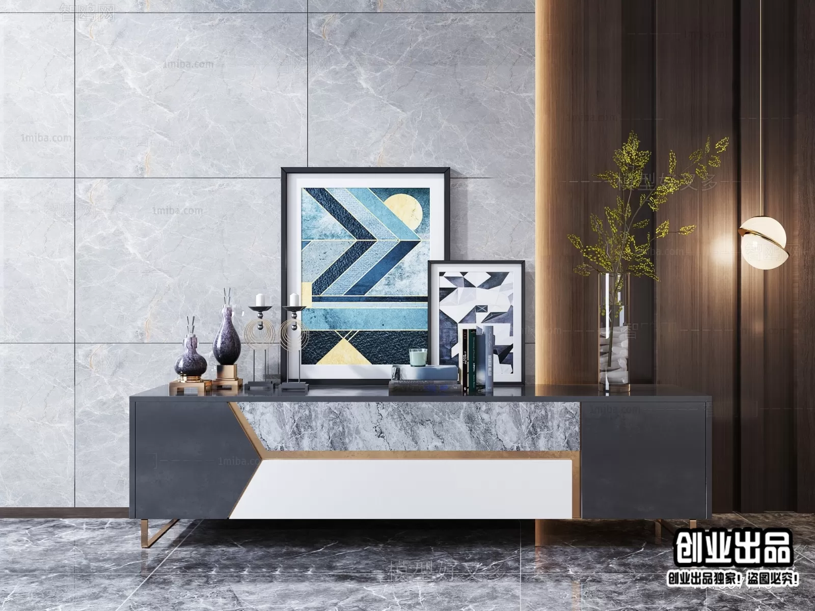 CABINET TV – A69 – FURNITURE 3D MODELS 2022 (VRAY)