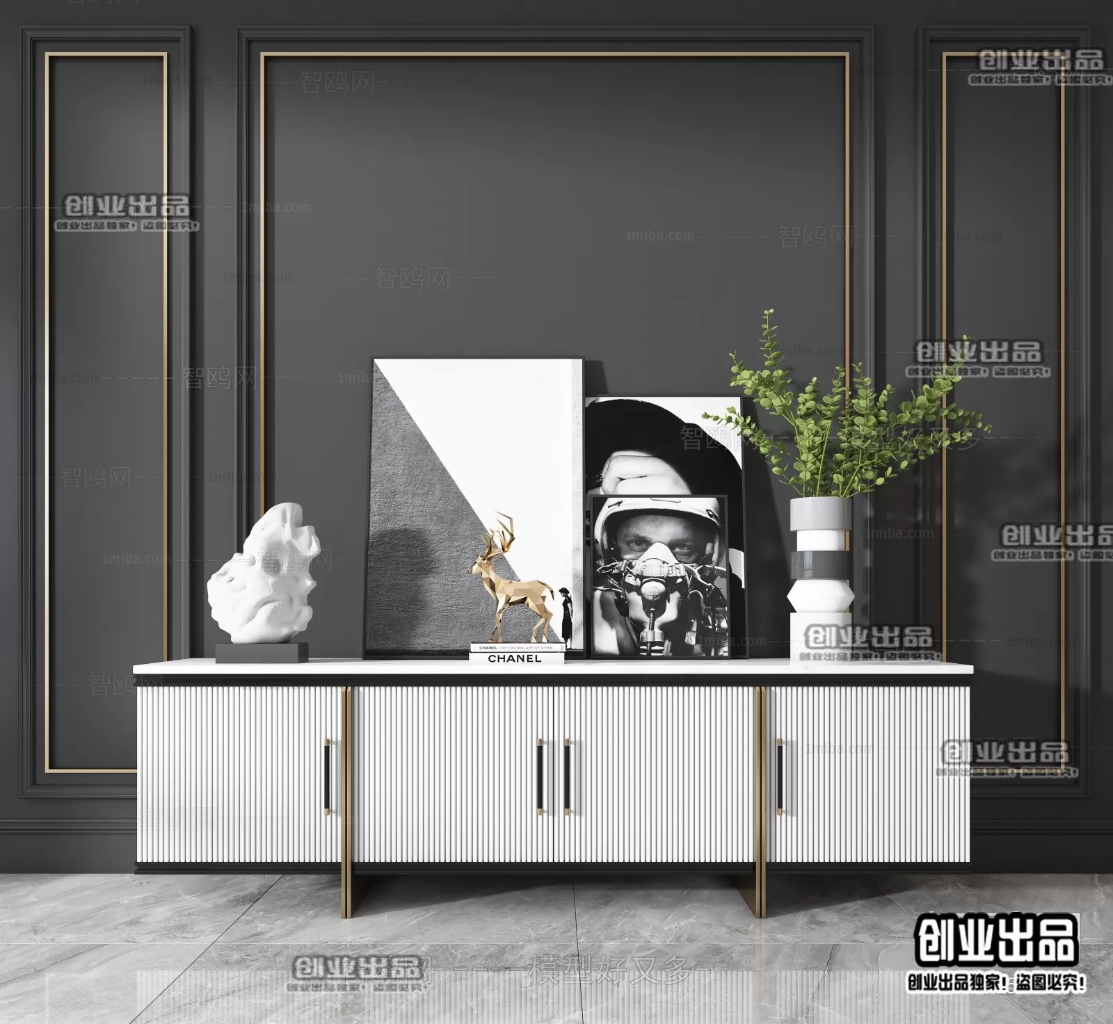 CABINET TV – A74 – FURNITURE 3D MODELS 2022 (VRAY)