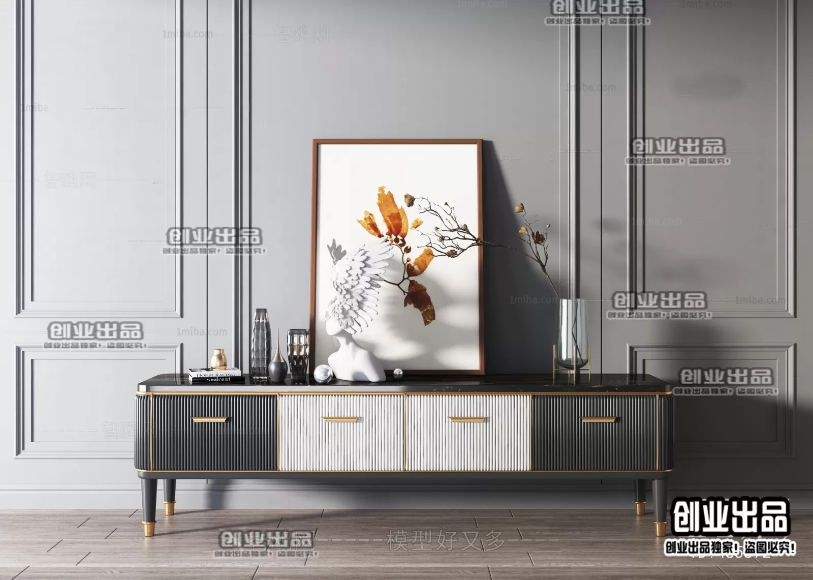CABINET TV – A75 – FURNITURE 3D MODELS 2022 (VRAY)
