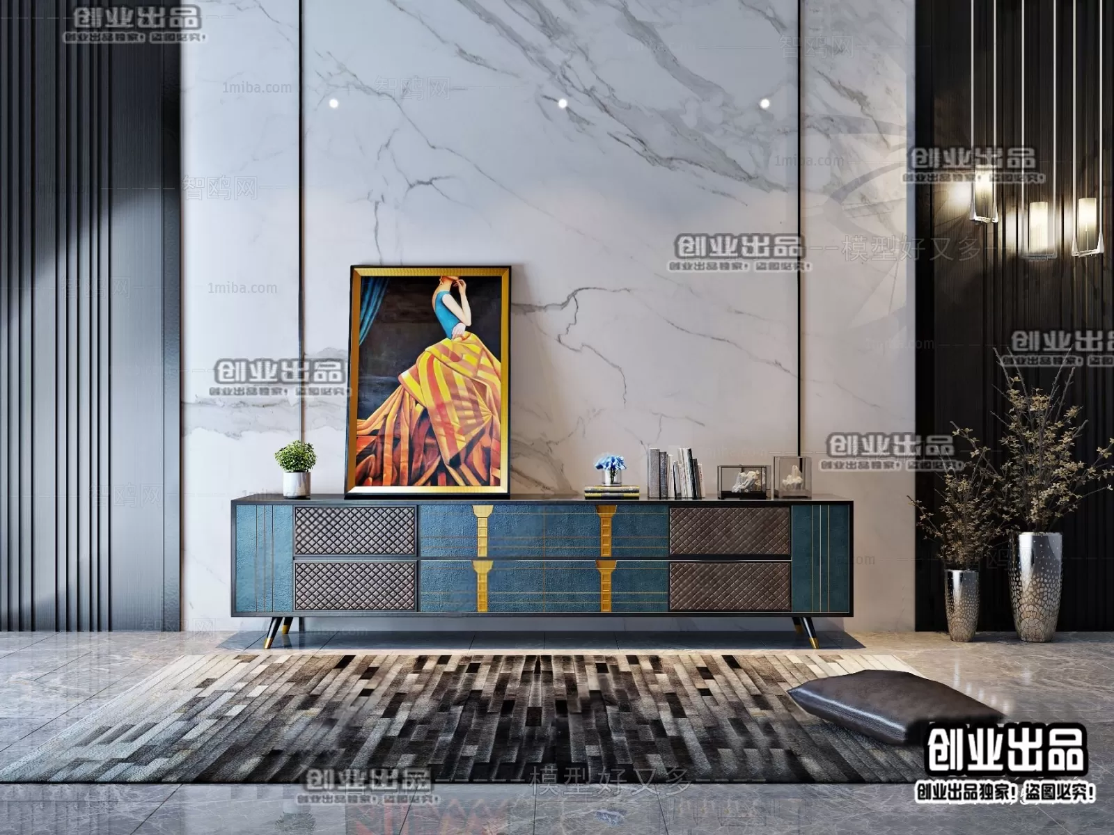 CABINET TV – A78 – FURNITURE 3D MODELS 2022 (VRAY)