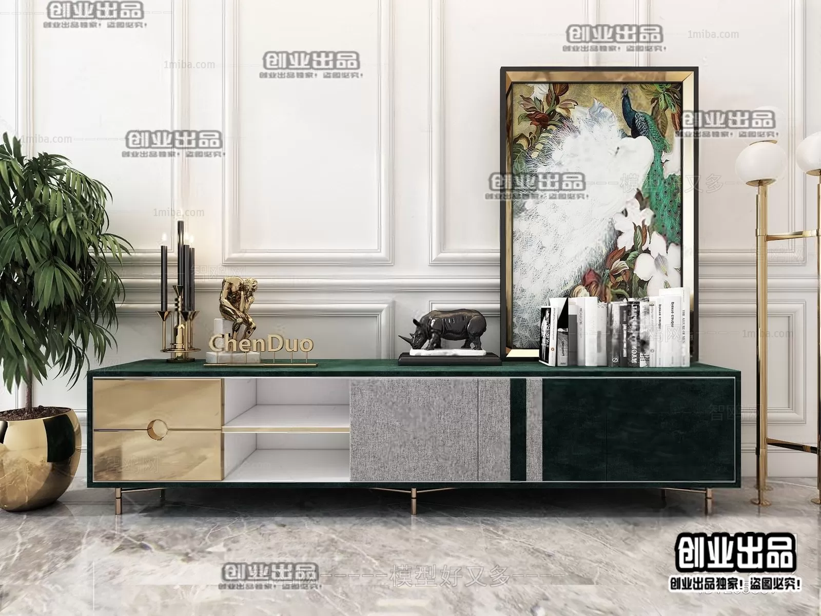 CABINET TV – A79 – FURNITURE 3D MODELS 2022 (VRAY)
