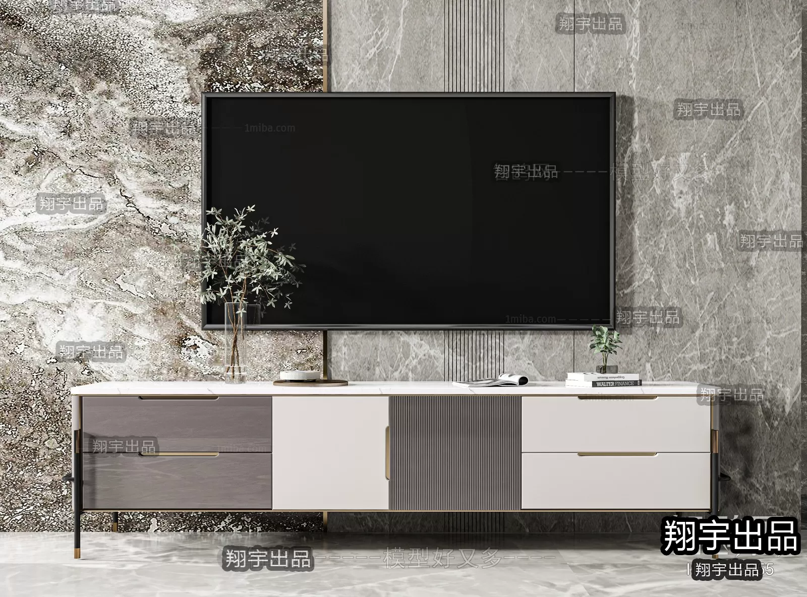 CABINET TV – A8 – FURNITURE 3D MODELS 2022 (VRAY)