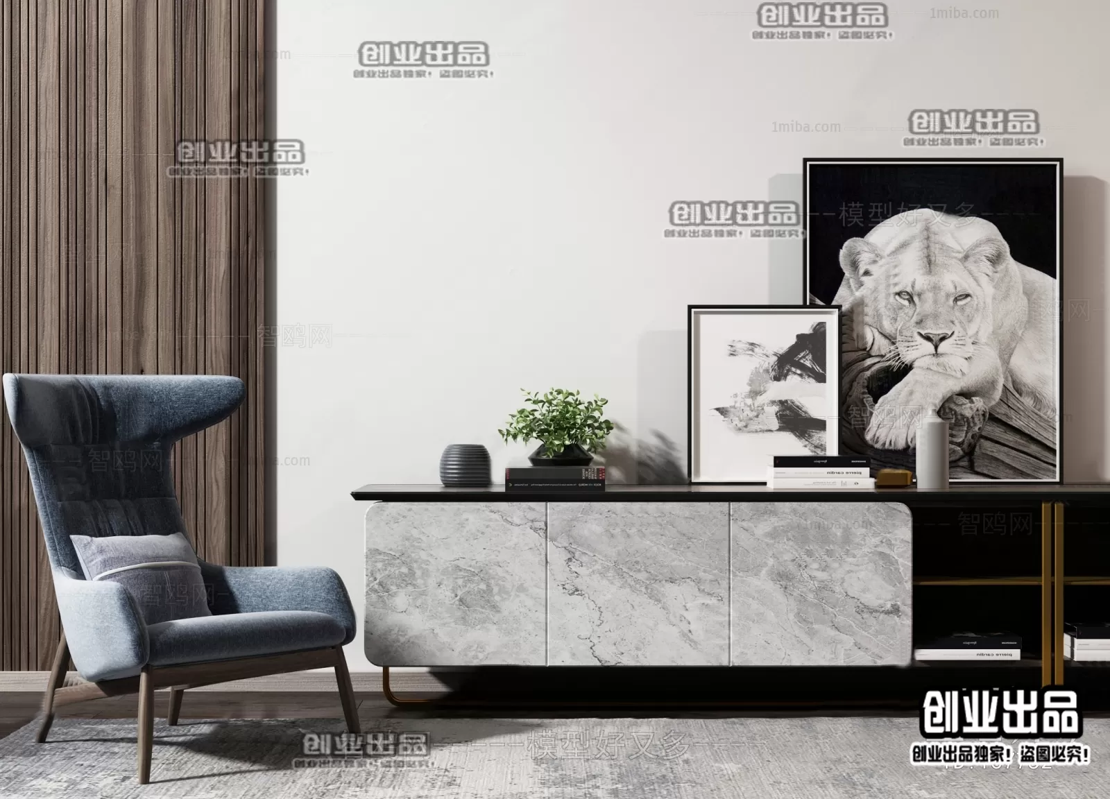 CABINET TV – A82 – FURNITURE 3D MODELS 2022 (VRAY)