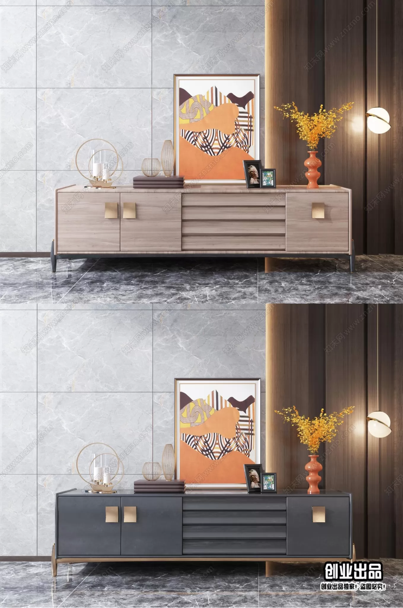 CABINET TV – A83 – FURNITURE 3D MODELS 2022 (VRAY)