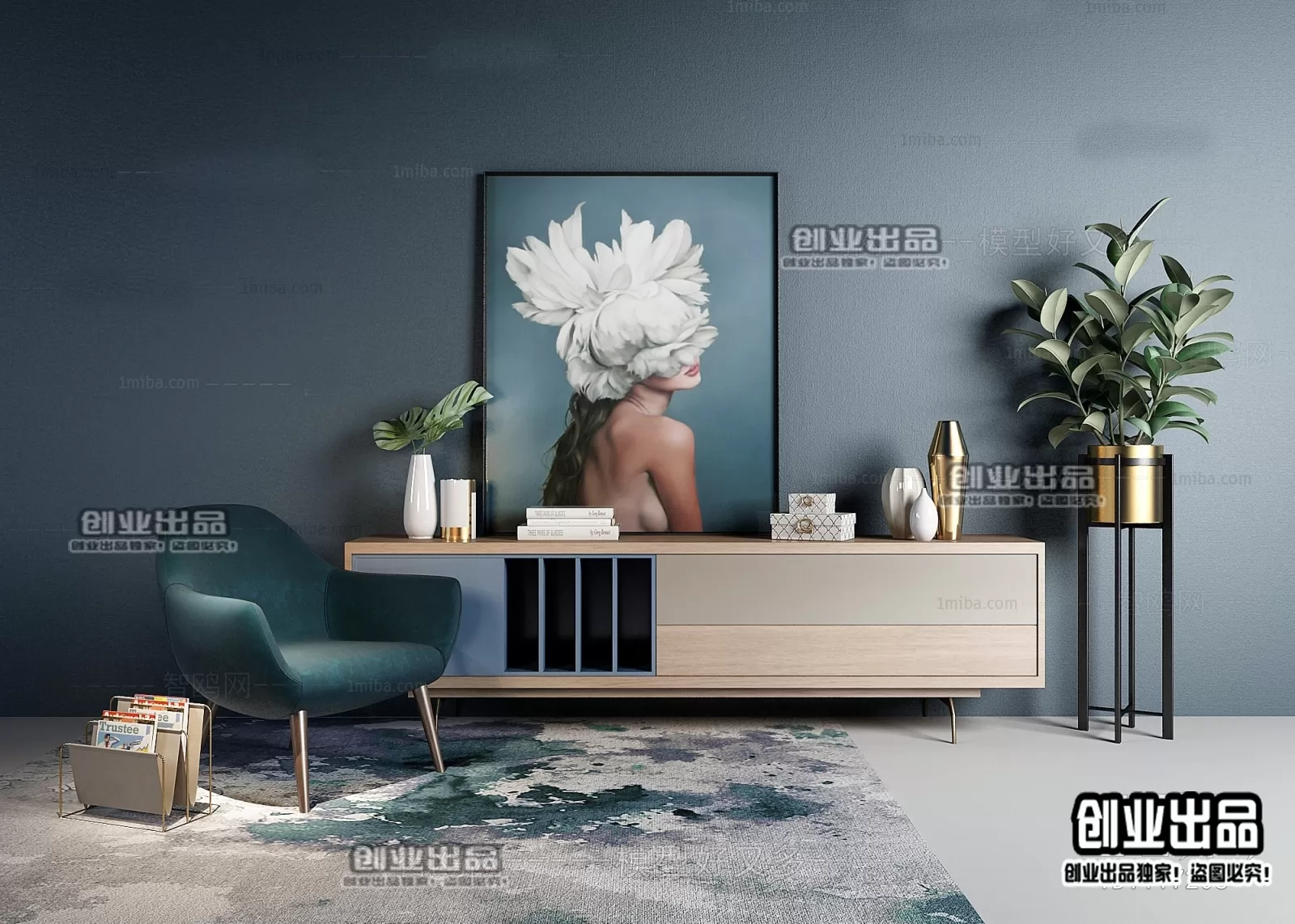 CABINET TV – A84 – FURNITURE 3D MODELS 2022 (VRAY)