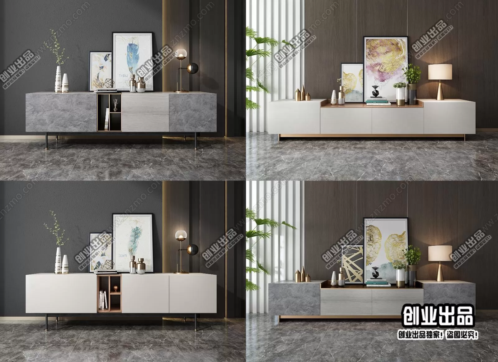 CABINET TV – A85 – FURNITURE 3D MODELS 2022 (VRAY)