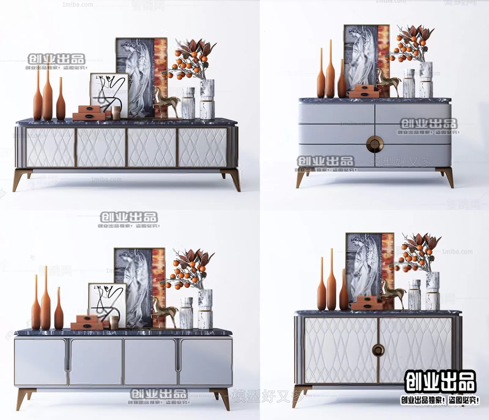 CABINET TV – A87 – FURNITURE 3D MODELS 2022 (VRAY)