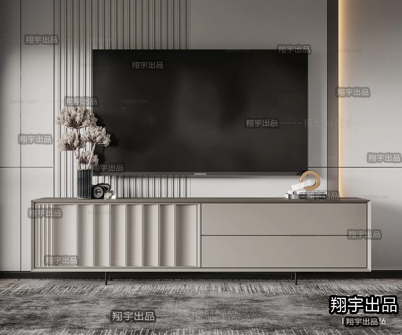 CABINET TV – A9 – FURNITURE 3D MODELS 2022 (VRAY)