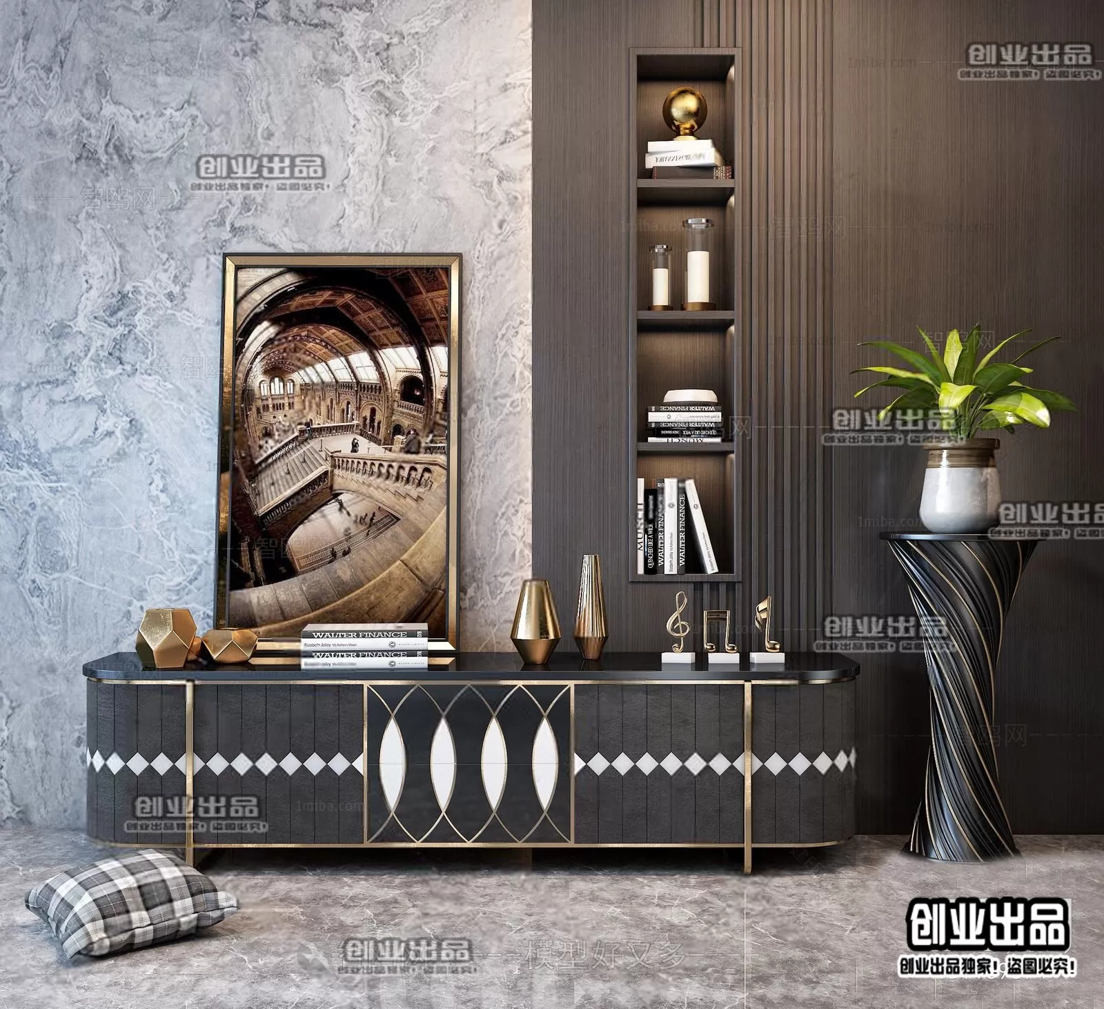 CABINET TV – A91 – FURNITURE 3D MODELS 2022 (VRAY)