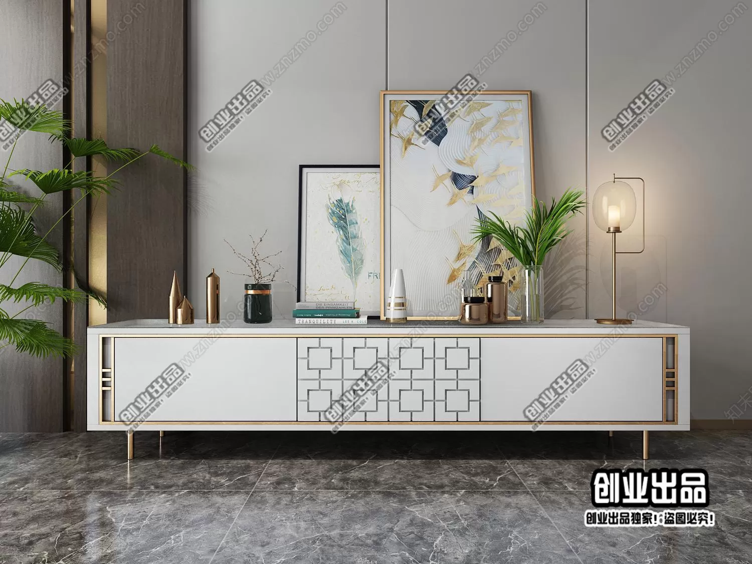 CABINET TV – A95 – FURNITURE 3D MODELS 2022 (VRAY)