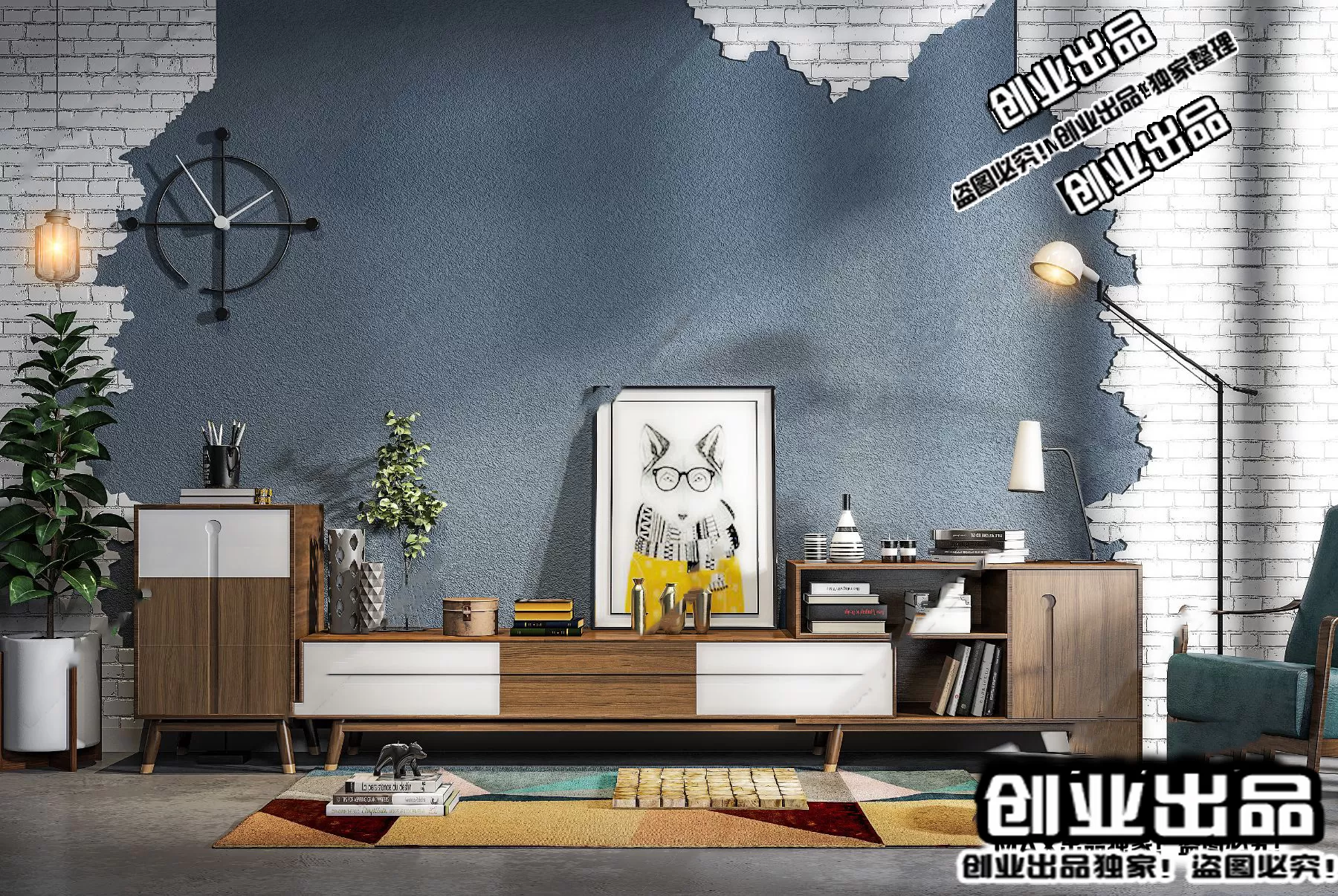 CABINET TV – B1 – FURNITURE 3D MODELS 2022 (VRAY)