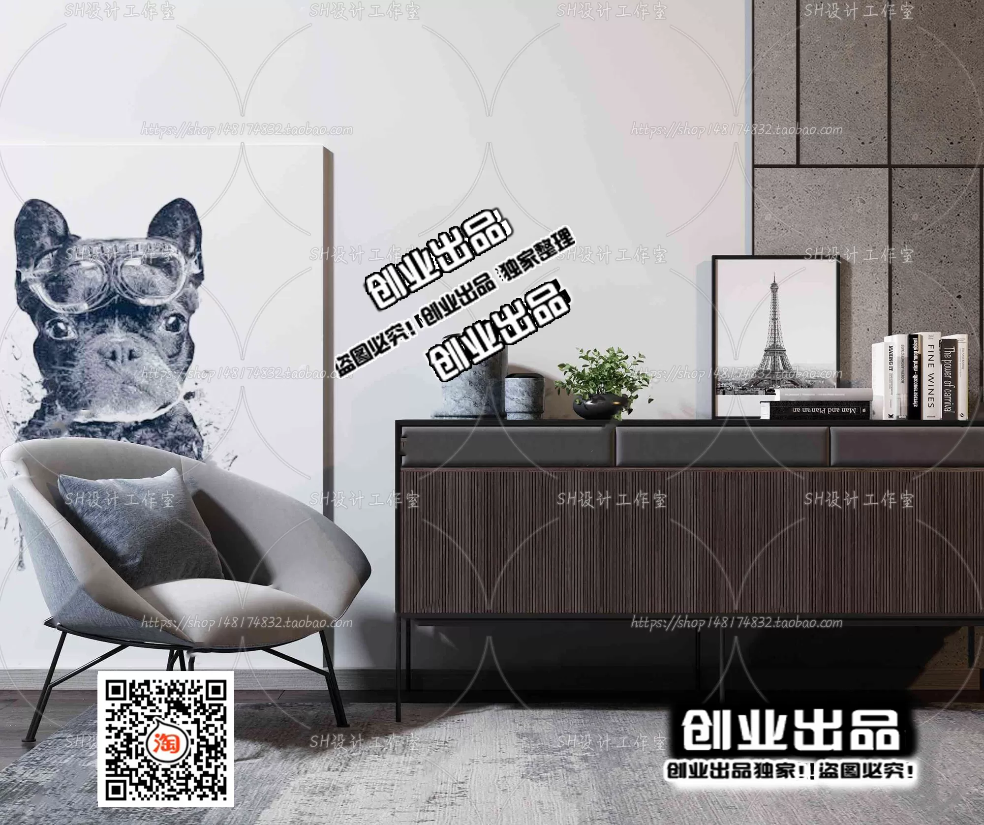 CABINET TV – B15 – FURNITURE 3D MODELS 2022 (VRAY)