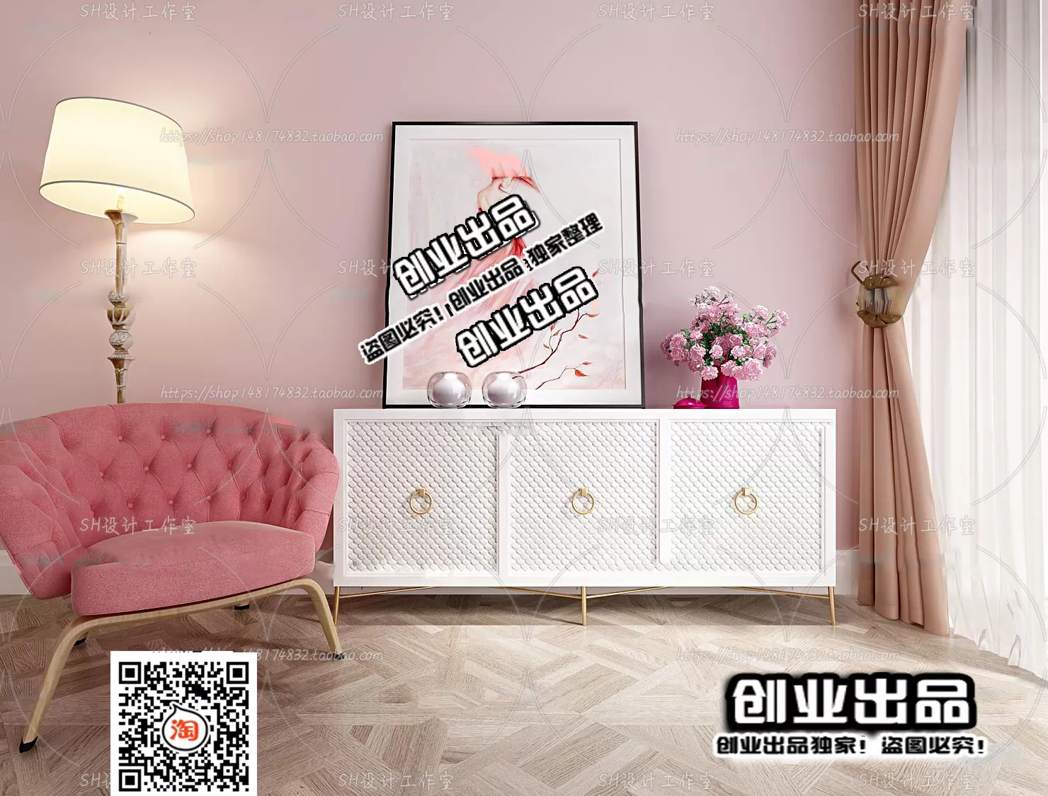 CABINET TV – B22 – FURNITURE 3D MODELS 2022 (VRAY)