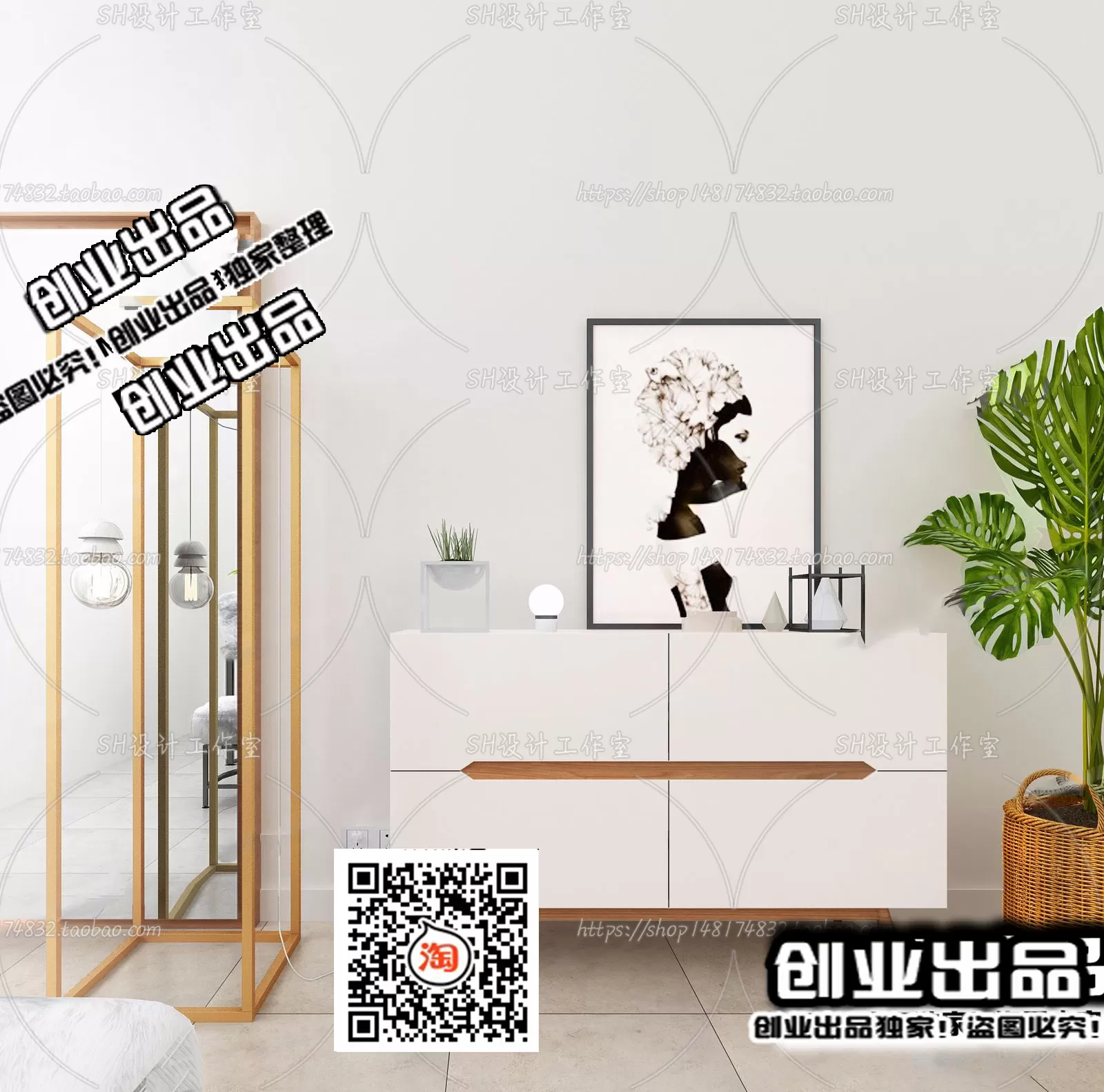 CABINET TV – B25 – FURNITURE 3D MODELS 2022 (VRAY)