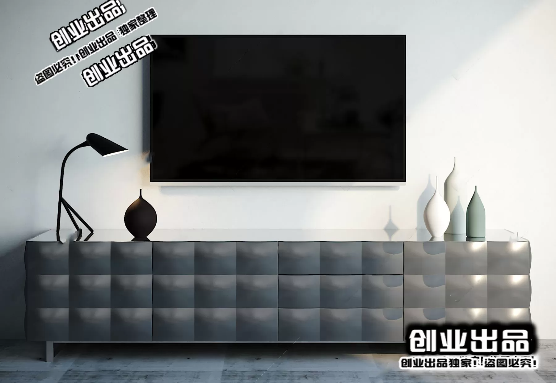 CABINET TV – B3 – FURNITURE 3D MODELS 2022 (VRAY)