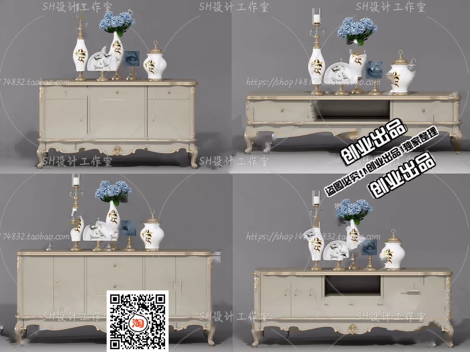 CABINET TV – B30 – FURNITURE 3D MODELS 2022 (VRAY)