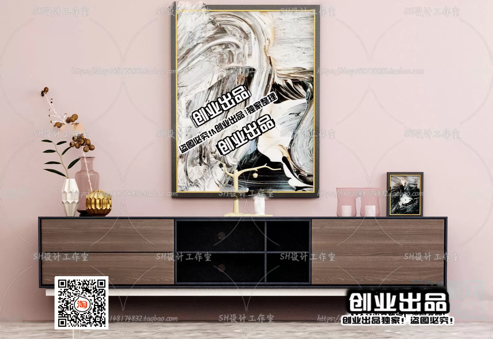 CABINET TV – B33 – FURNITURE 3D MODELS 2022 (VRAY)