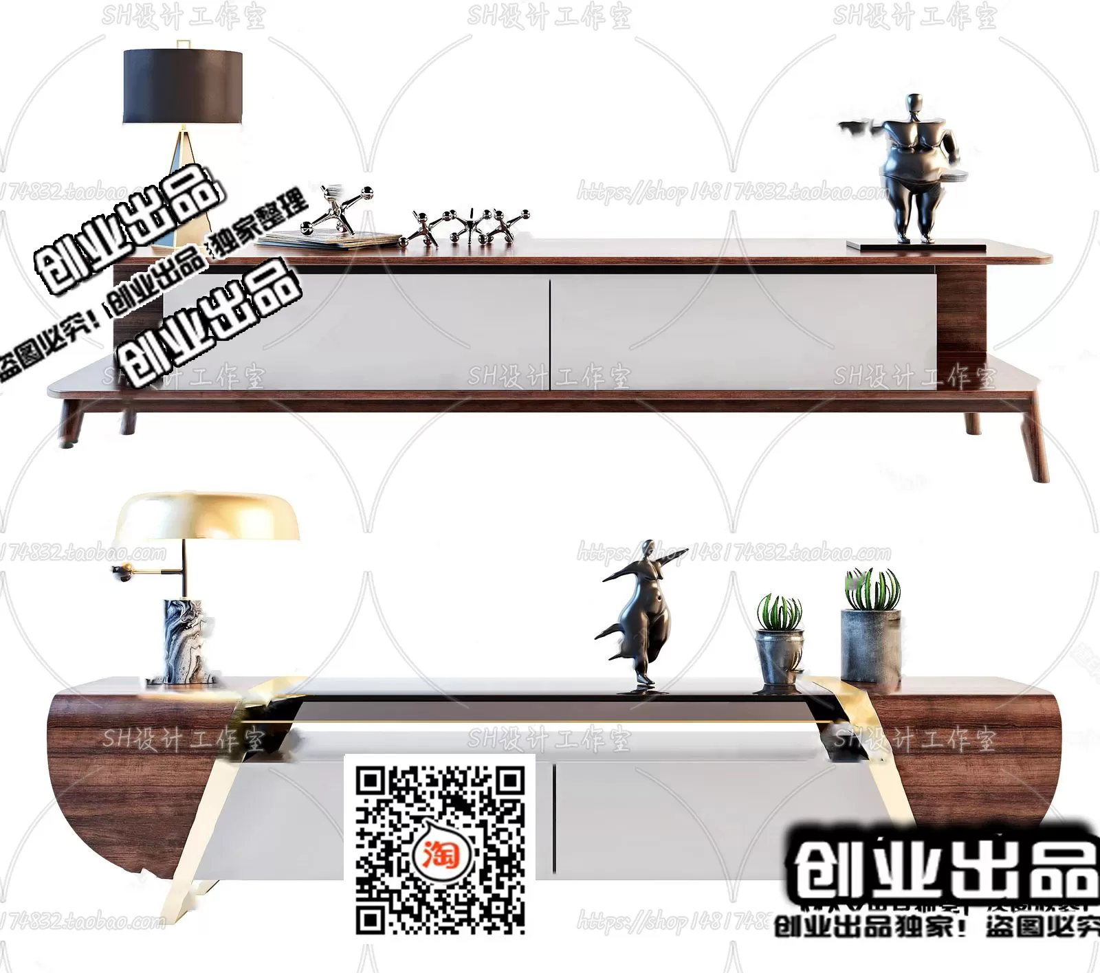 CABINET TV – B38 – FURNITURE 3D MODELS 2022 (VRAY)