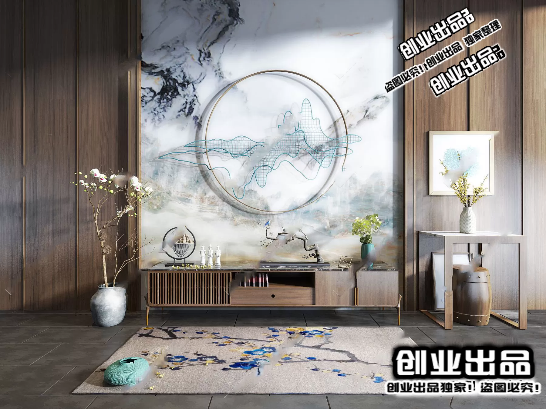 CABINET TV – B4 – FURNITURE 3D MODELS 2022 (VRAY)