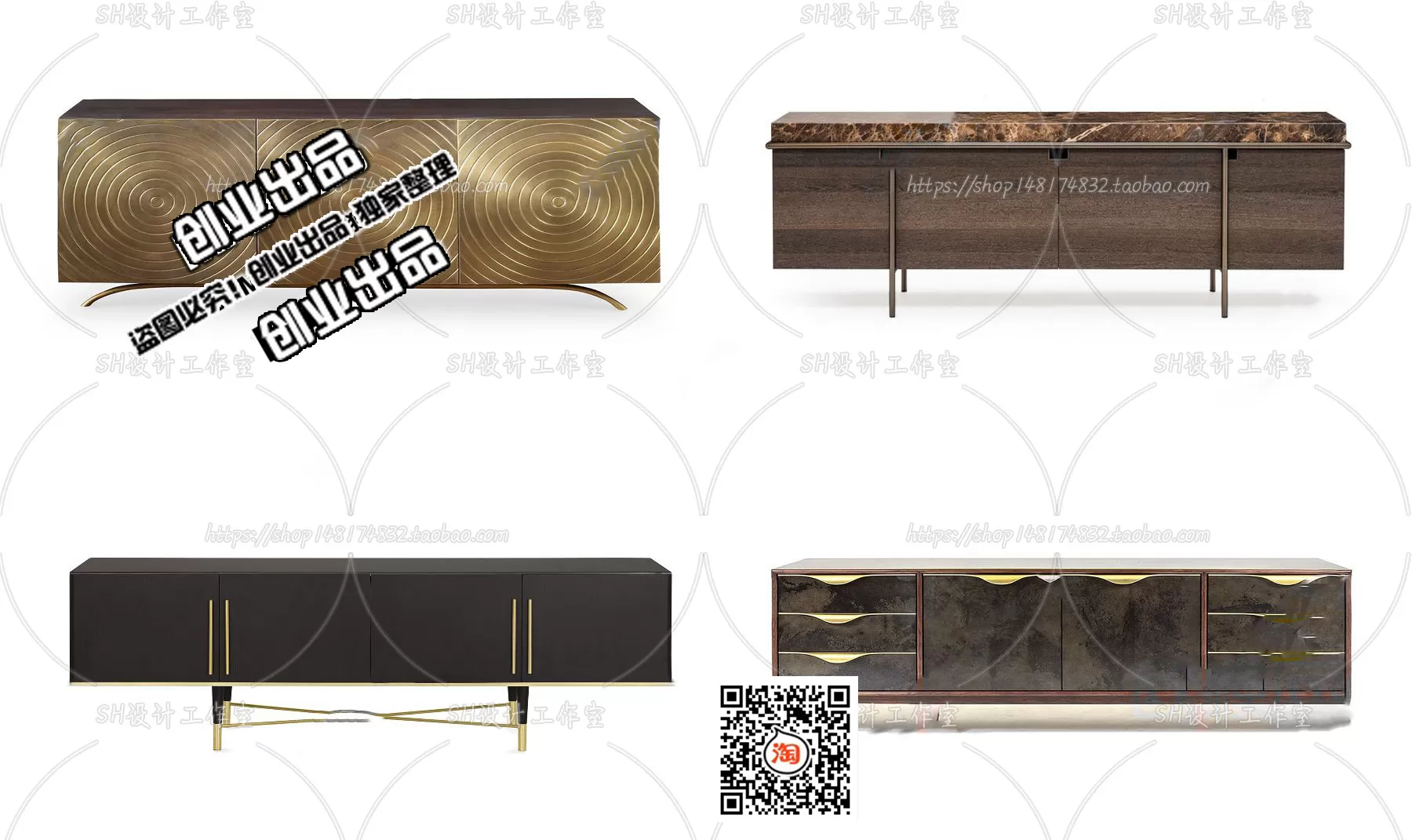 CABINET TV – B42 – FURNITURE 3D MODELS 2022 (VRAY)