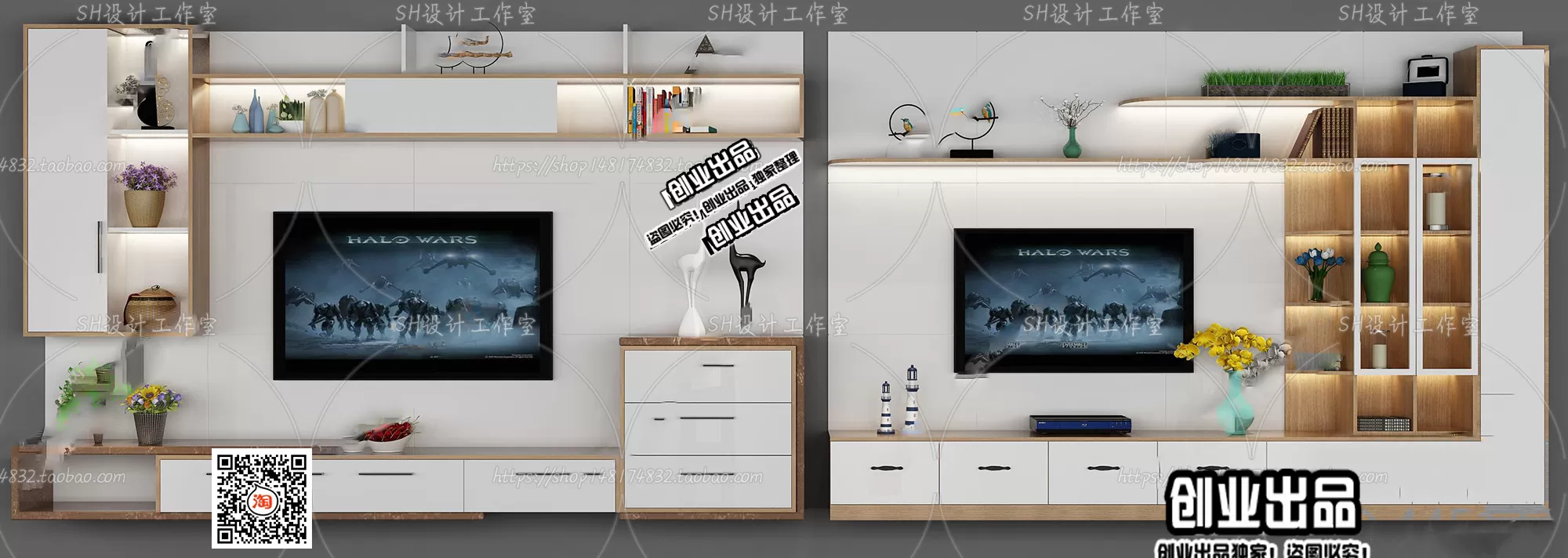 CABINET TV – B49 – FURNITURE 3D MODELS 2022 (VRAY)